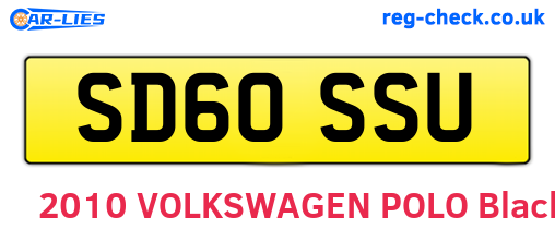 SD60SSU are the vehicle registration plates.