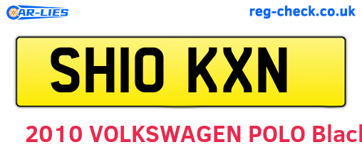 SH10KXN are the vehicle registration plates.