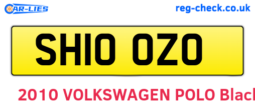 SH10OZO are the vehicle registration plates.