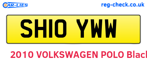 SH10YWW are the vehicle registration plates.