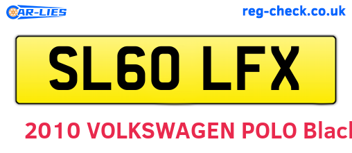SL60LFX are the vehicle registration plates.