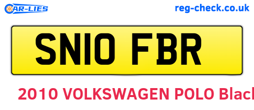 SN10FBR are the vehicle registration plates.