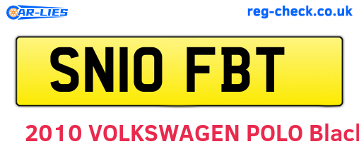 SN10FBT are the vehicle registration plates.