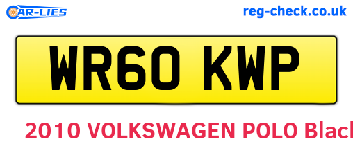 WR60KWP are the vehicle registration plates.
