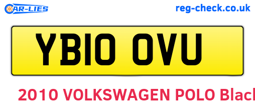 YB10OVU are the vehicle registration plates.