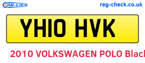YH10HVK are the vehicle registration plates.