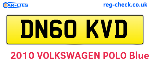 DN60KVD are the vehicle registration plates.