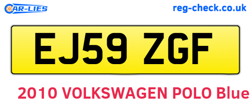 EJ59ZGF are the vehicle registration plates.