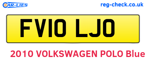 FV10LJO are the vehicle registration plates.
