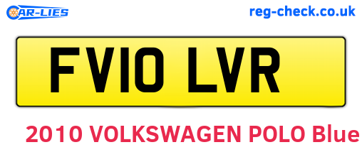 FV10LVR are the vehicle registration plates.