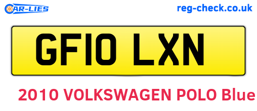 GF10LXN are the vehicle registration plates.