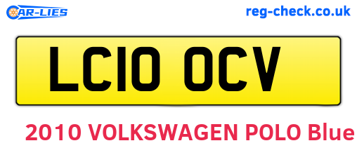 LC10OCV are the vehicle registration plates.