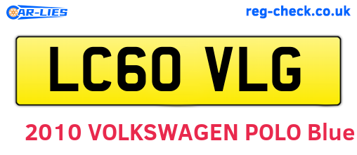LC60VLG are the vehicle registration plates.