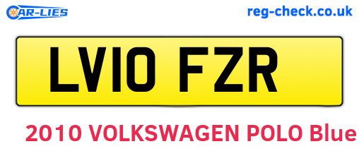 LV10FZR are the vehicle registration plates.