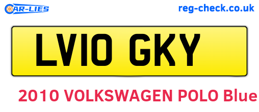 LV10GKY are the vehicle registration plates.