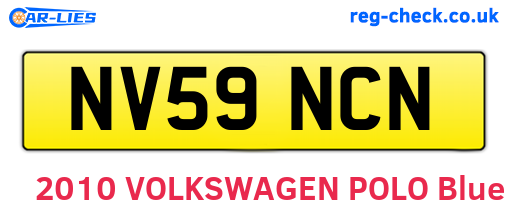NV59NCN are the vehicle registration plates.
