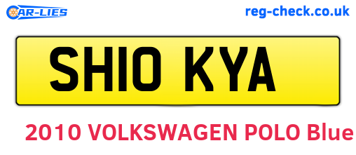 SH10KYA are the vehicle registration plates.