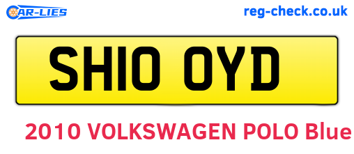 SH10OYD are the vehicle registration plates.