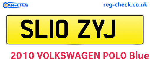 SL10ZYJ are the vehicle registration plates.