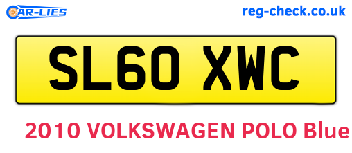 SL60XWC are the vehicle registration plates.