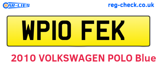 WP10FEK are the vehicle registration plates.