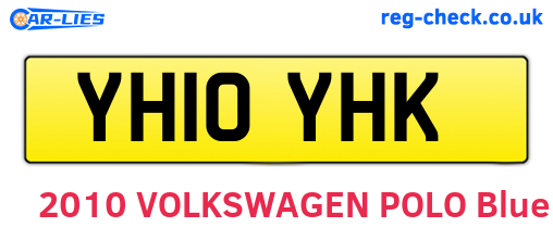 YH10YHK are the vehicle registration plates.