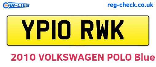 YP10RWK are the vehicle registration plates.