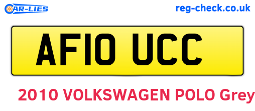 AF10UCC are the vehicle registration plates.