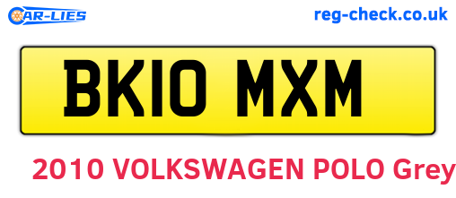 BK10MXM are the vehicle registration plates.