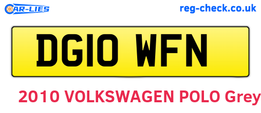 DG10WFN are the vehicle registration plates.