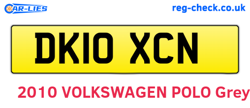 DK10XCN are the vehicle registration plates.