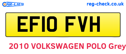 EF10FVH are the vehicle registration plates.