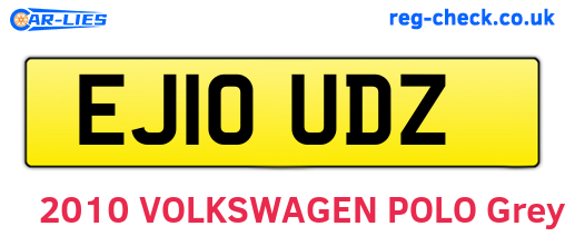 EJ10UDZ are the vehicle registration plates.