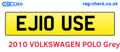EJ10USE are the vehicle registration plates.