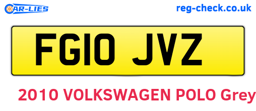 FG10JVZ are the vehicle registration plates.