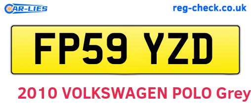 FP59YZD are the vehicle registration plates.