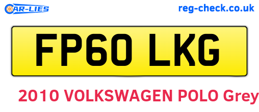 FP60LKG are the vehicle registration plates.