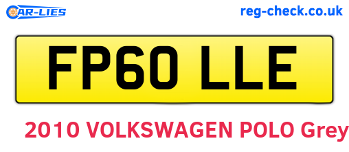 FP60LLE are the vehicle registration plates.