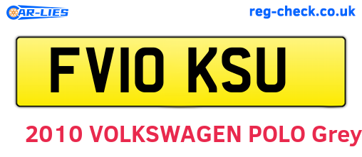 FV10KSU are the vehicle registration plates.