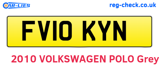 FV10KYN are the vehicle registration plates.