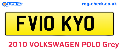 FV10KYO are the vehicle registration plates.