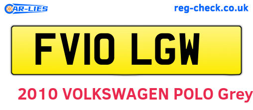 FV10LGW are the vehicle registration plates.