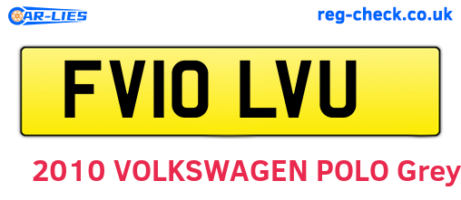 FV10LVU are the vehicle registration plates.