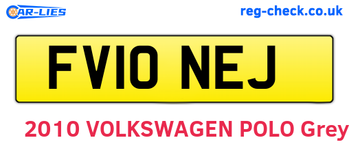 FV10NEJ are the vehicle registration plates.
