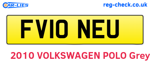 FV10NEU are the vehicle registration plates.