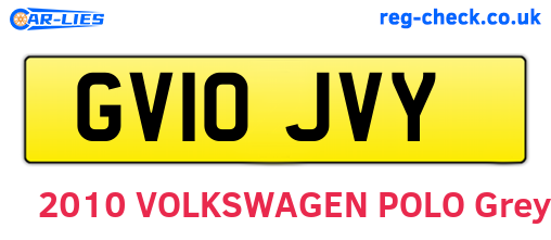 GV10JVY are the vehicle registration plates.