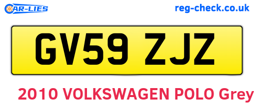 GV59ZJZ are the vehicle registration plates.
