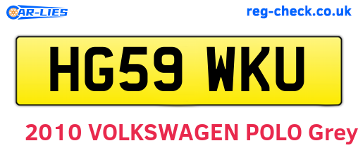 HG59WKU are the vehicle registration plates.
