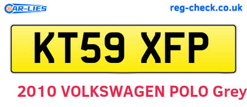 KT59XFP are the vehicle registration plates.