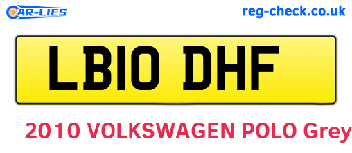 LB10DHF are the vehicle registration plates.